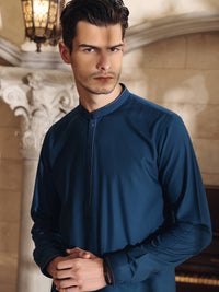 Blue Blended Kameez Shalwar -AL-KS-2739