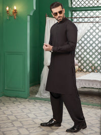 Black Blended Kameez Shalwar -AL-KS-2755D