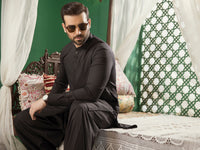 Black Blended Kameez Shalwar -AL-KS-2755D
