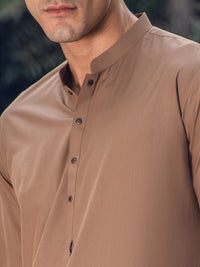 Brown Blended Kameez Shalwar - AL-KS-2814