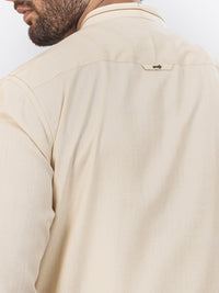 Cream Blended Kameez Shalwar - AL-KS-2823