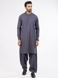 Grey Blended Kameez Shalwar - AL-KS-2827