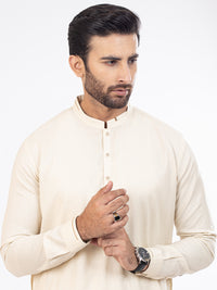 Cream Blended Kameez Shalwar - AL-KS-2832