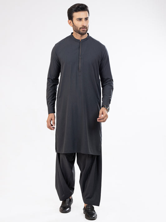 Grey Blended Kameez Shalwar - AL-KS-2861