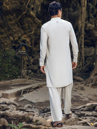 Light Green Blended Kameez Shalwar - AL-KS-2888