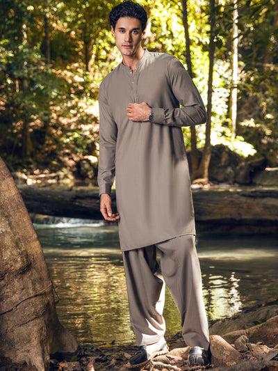 Green Blended Kameez Shalwar - AL-KS-2895