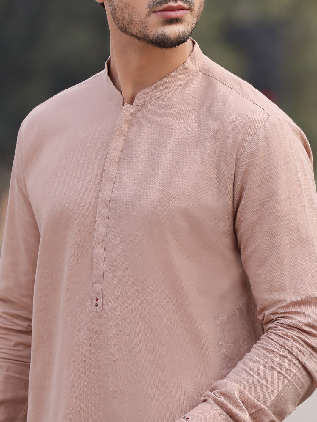 Beige Cotton Kurta Pajama - AL-KT-2554