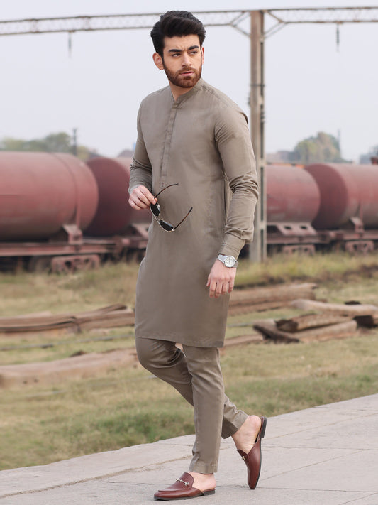 Green Cotton Kurta Pajama - AL-KT-2555