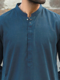 Teal Blue Kurta Trouser - AL-KT-2786