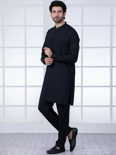 Black Kurta Trouser - AL-KT-2811