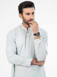 Light Blue Blended Kurta Trouser - AL-KT-2819