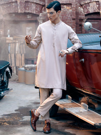Peach Blended Kurta Trouser - AL-KT-2844