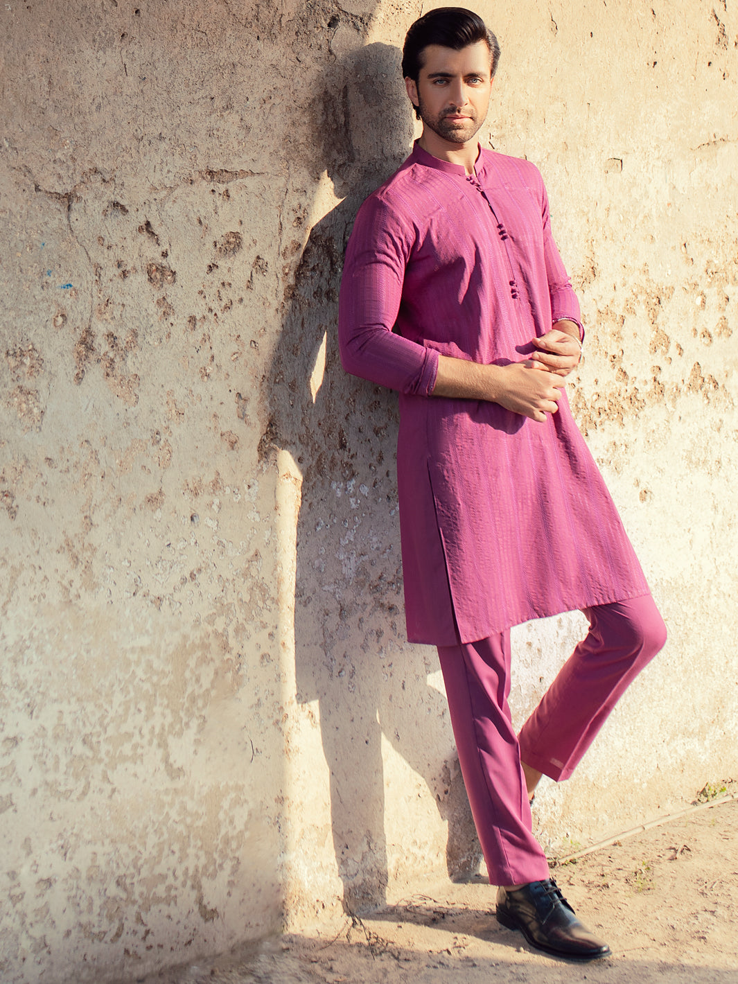 Purple Blended Kurta Trouser - AL-KT-922
