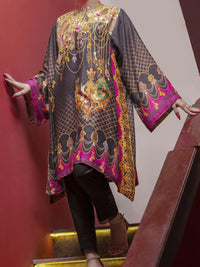 Black Viscose Net Tunic - LK-689