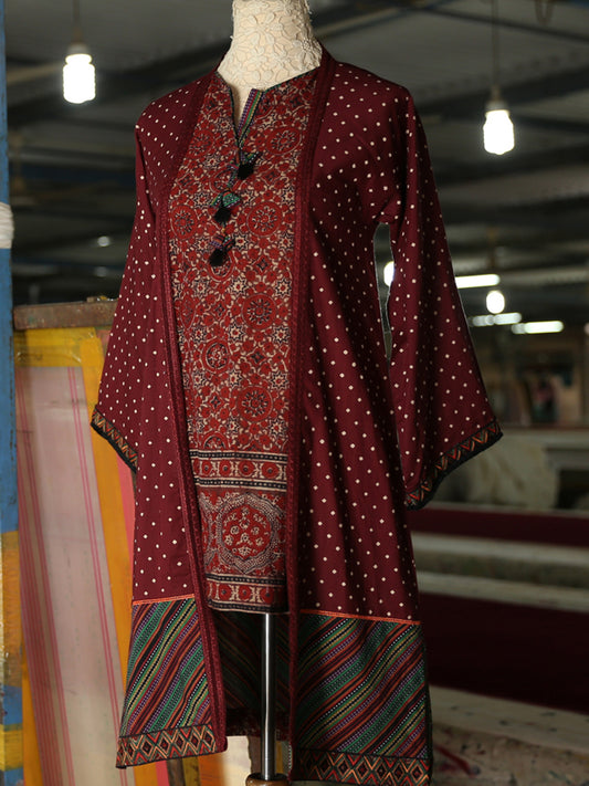 Maroon Lawn Tunic - LK-695