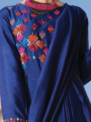 Blue Raw Silk Tunic - LK-706