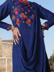 Blue Raw Silk Tunic - LK-706