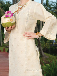 Off White Chicken Kari Tunic - AL-LK-727