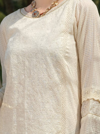 Off White Chicken Kari Tunic - AL-LK-728