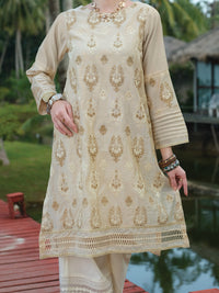 Off White Chicken Kari Tunic - AL-LK-730