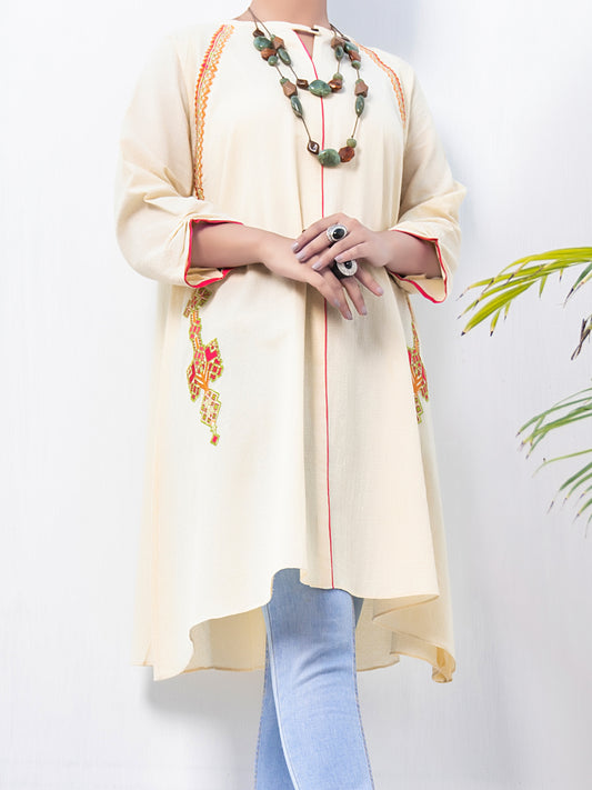 Off White Dobby Tunic - AL-LK-751