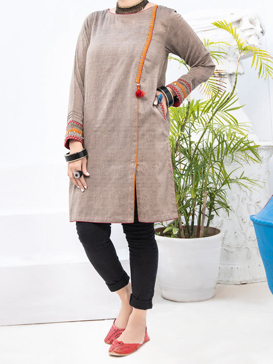 Grey Jacquard Tunic - AL-LK-764