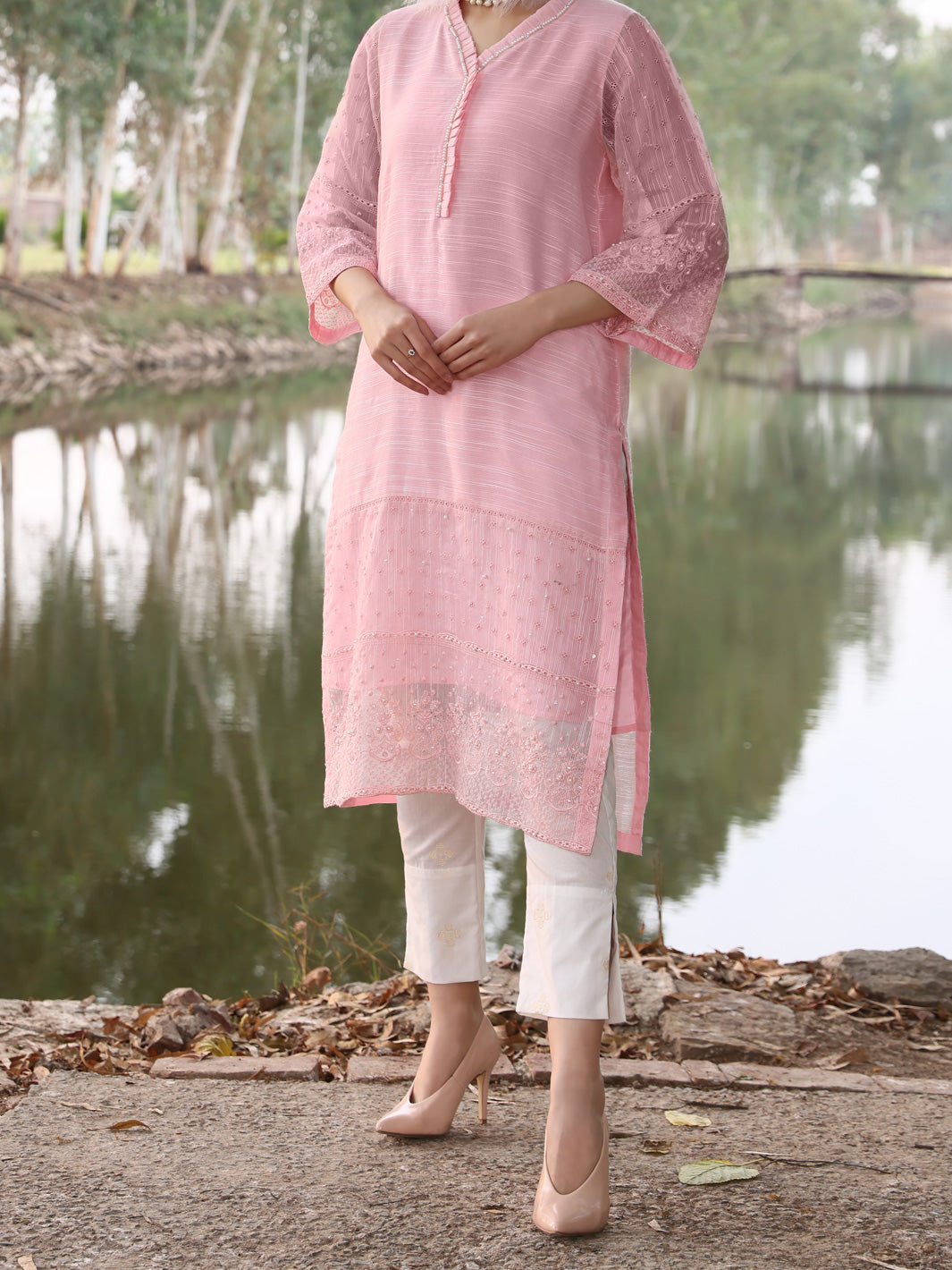 Pink Khaddi Tunic - AL-LK-779