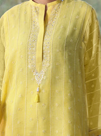 Lime Khaddi Net Tunic - AL-LK-782