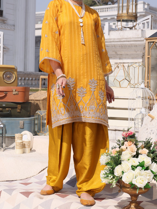 Yellow Silk Tunic - AL-LK-797