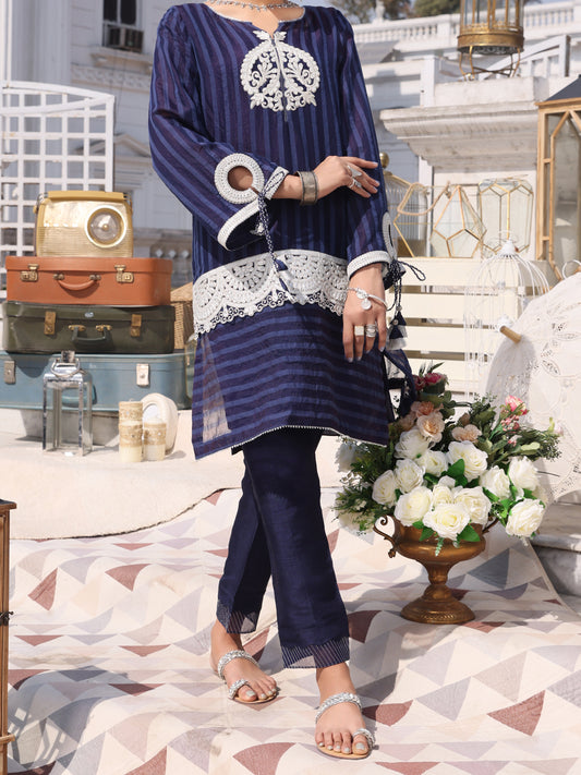 Blue Silk Tunic - AL-LK-798