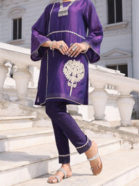 Purple Silk Tunic - AL-LK-799