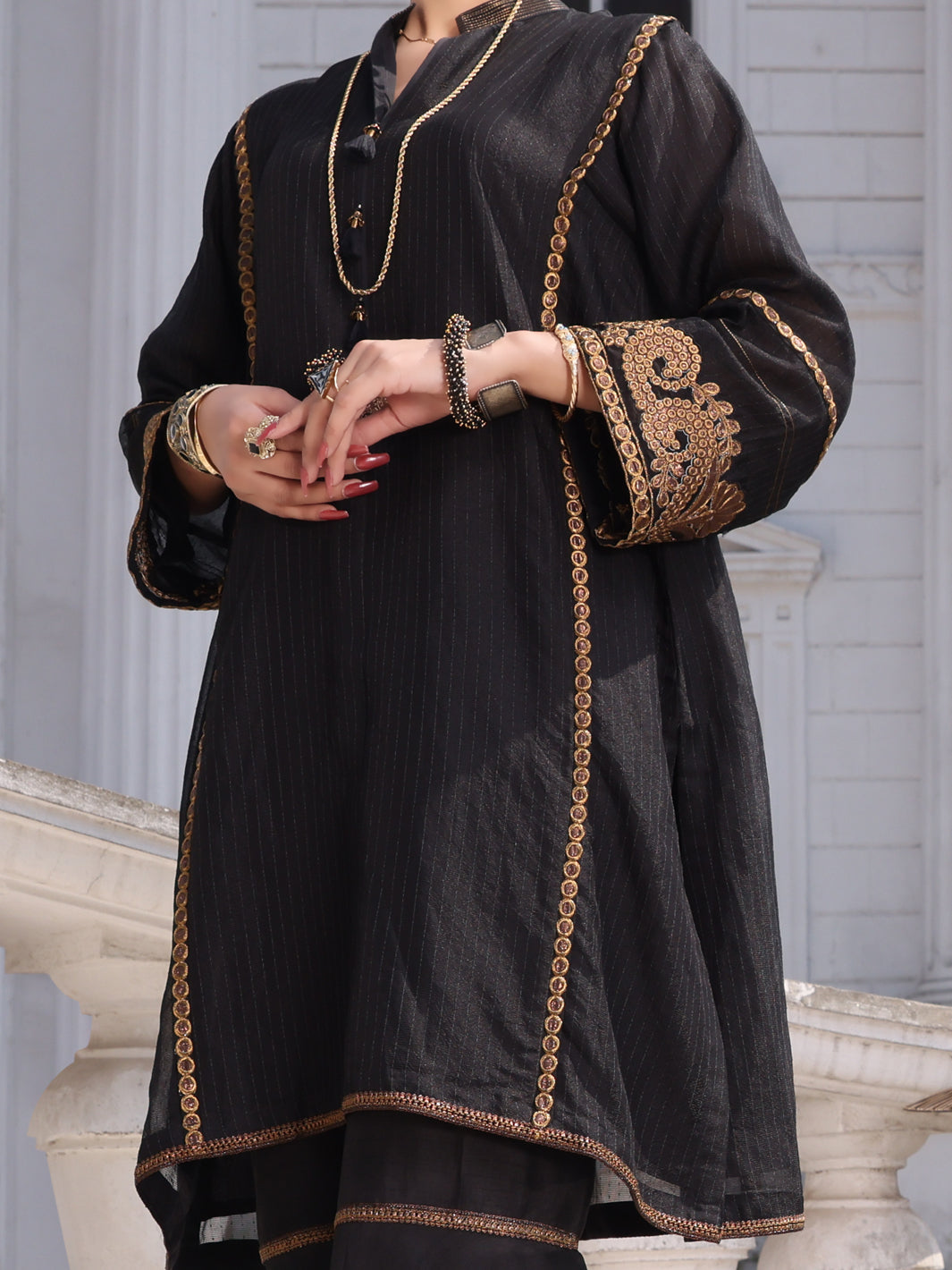 Black Silk Tunic - AL-LK-800