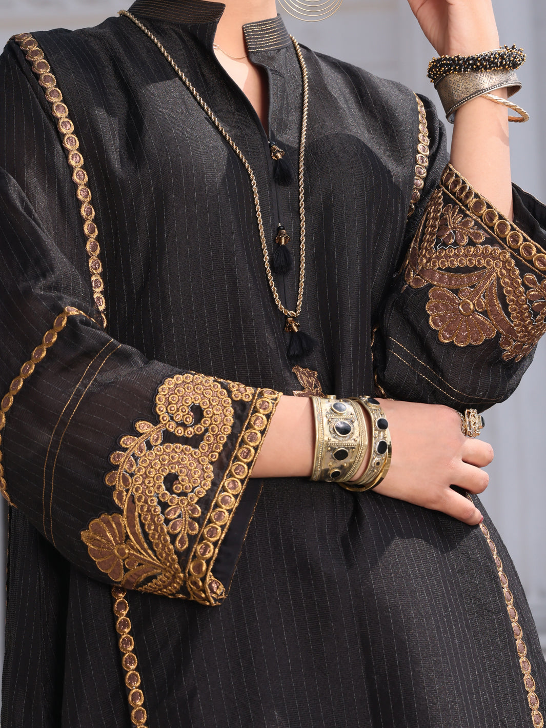 Black Silk Tunic - AL-LK-800