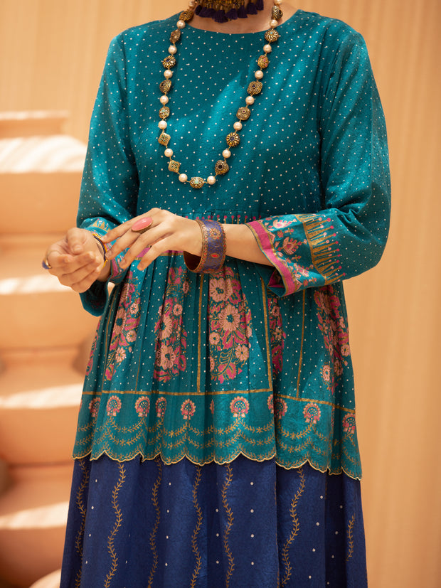 Blue Jacquard Tunic - AL-LK-819