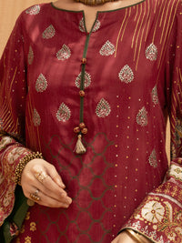 Maroon Viscose Tunic - AL-LK-821