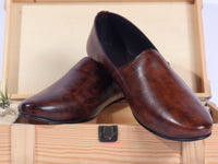 Brown Leather Slip-On - AL-MSHO-001-R1-21