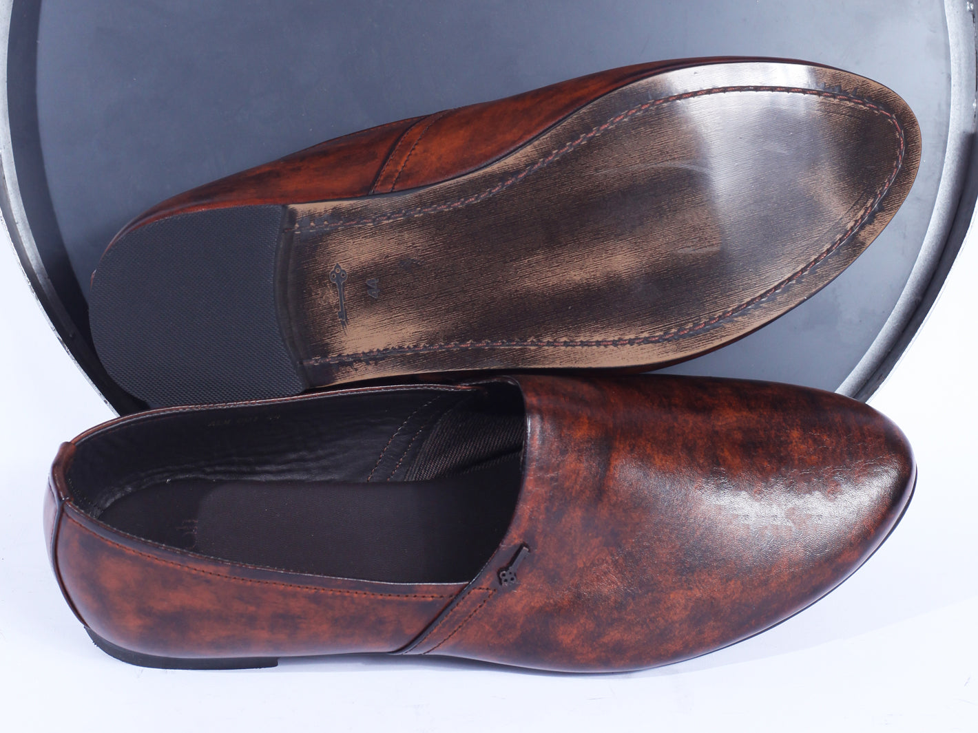 Brown Leather Slip-On - AL-MSHO-001-R1-21