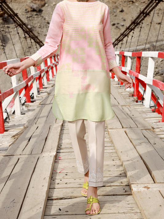 Pink Paper Cotton Tunic - AL-LK-825