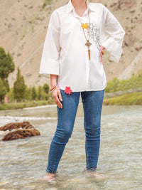 White Cambric Tunic - AL-LK-853