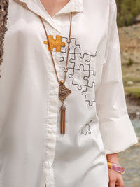 White Cambric Tunic - AL-LK-853