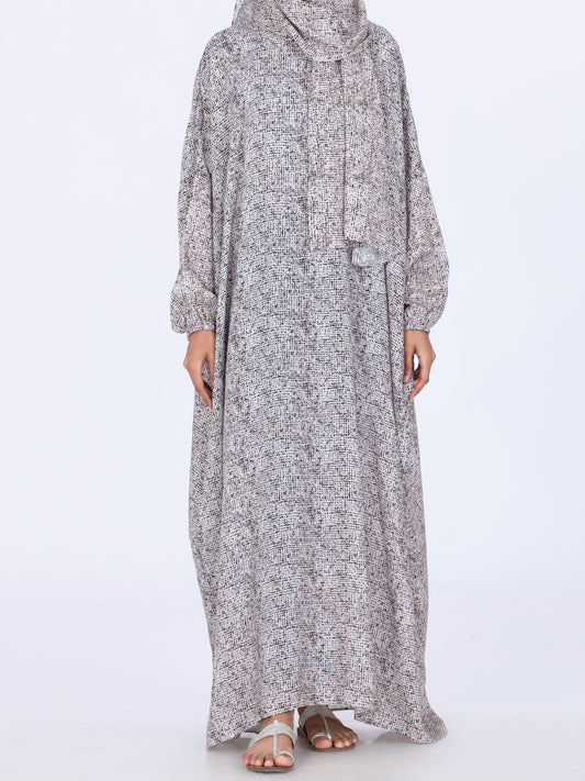 Brown Viscose Salah Robe - AL-LK-856