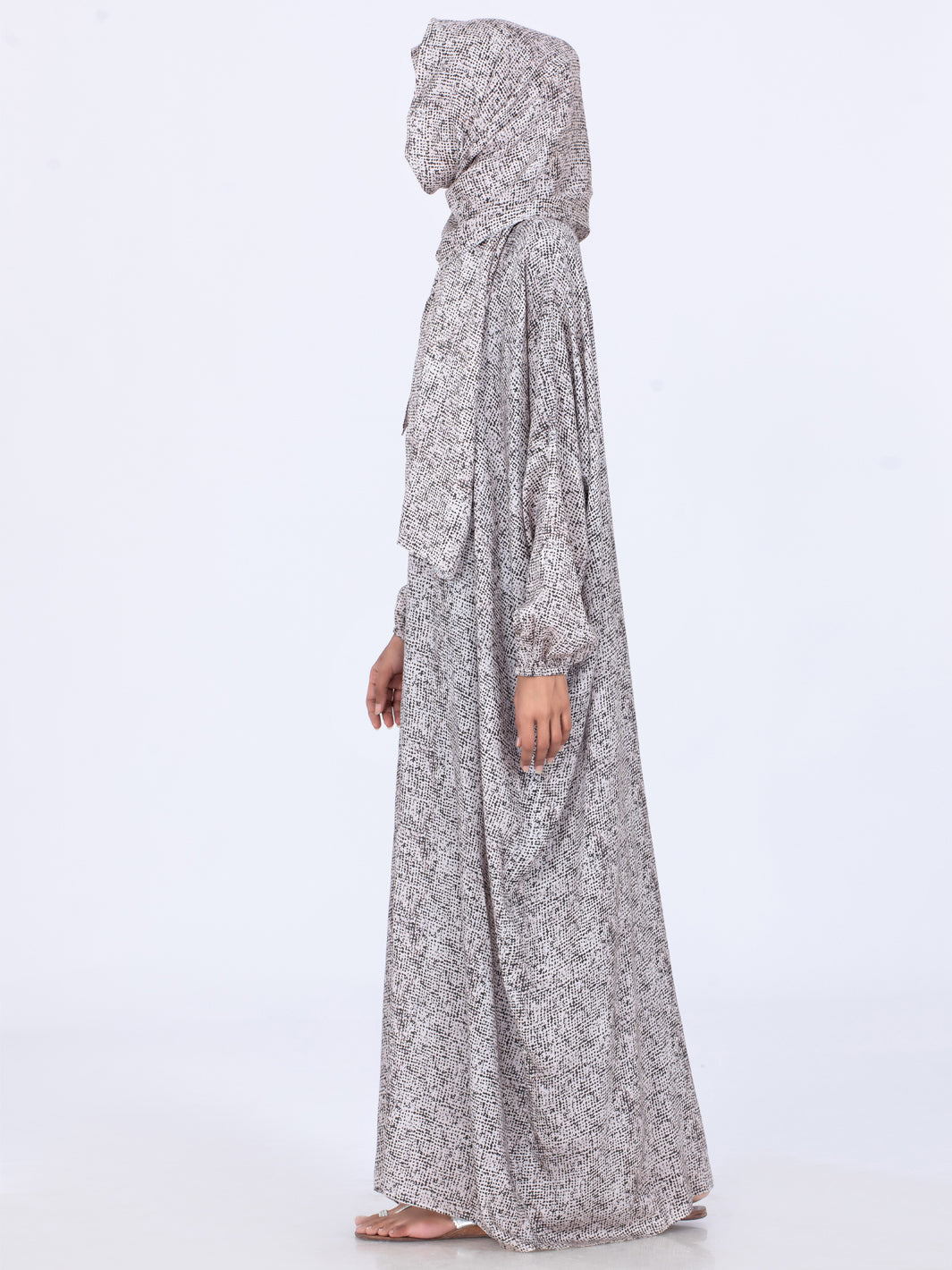 Brown Viscose Salah Robe - AL-LK-856