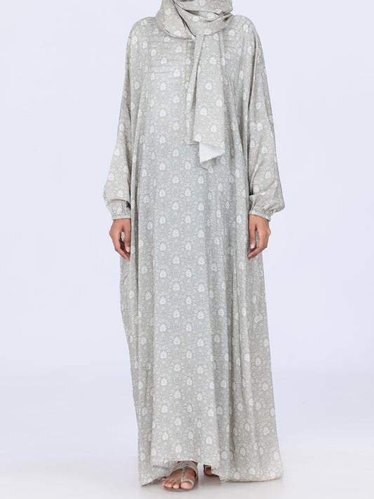 Olive Viscose Salah Robe - AL-LK-857