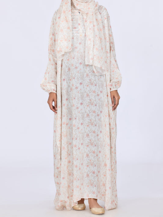Pink Viscose Salah Robe - AL-LK-859