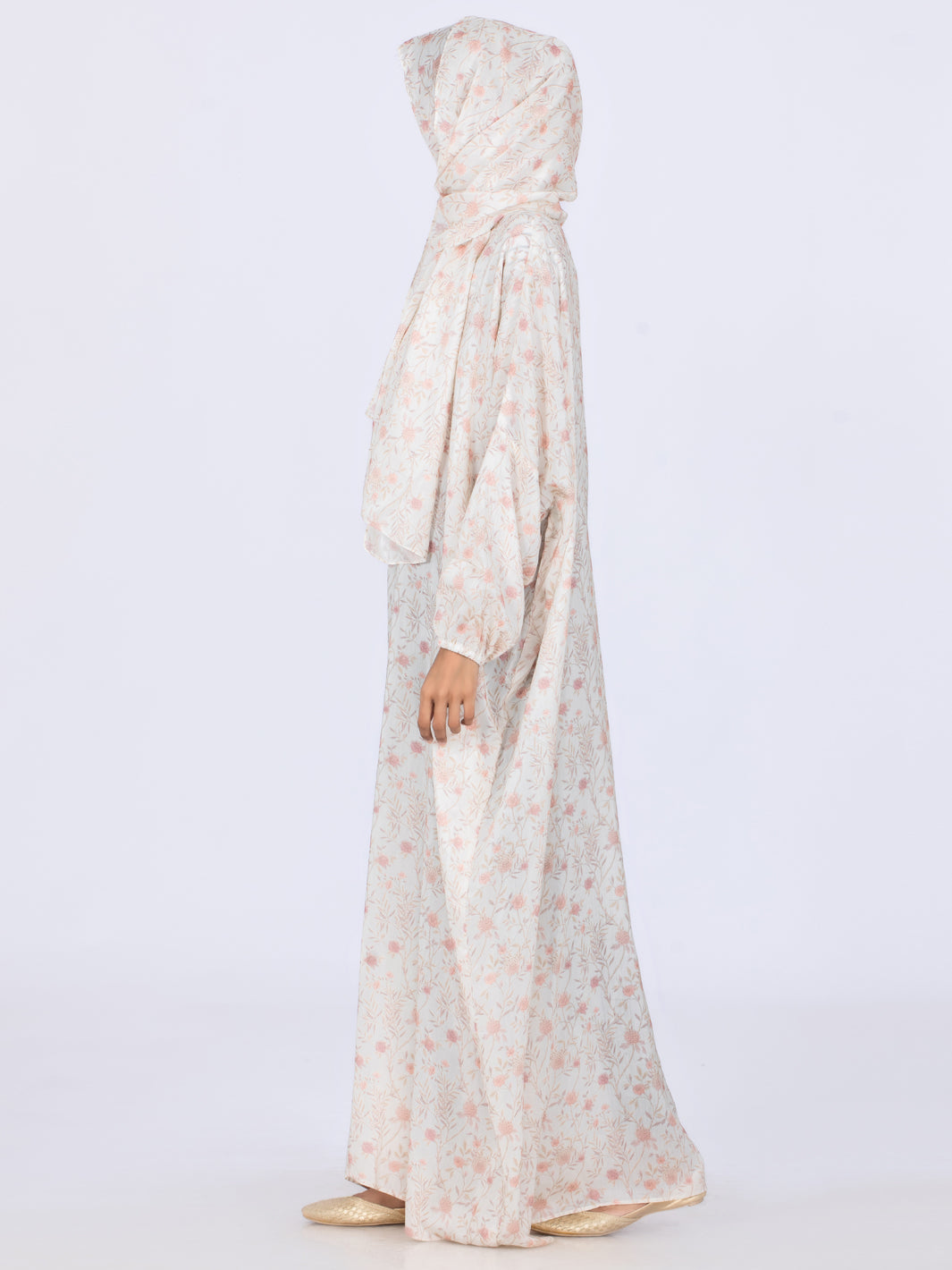 Pink Viscose Salah Robe - AL-LK-859