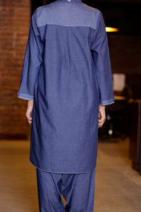 Blue Denim 2Pc Stitched - AL-LKS-195