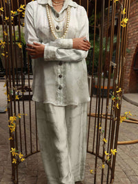 Grey Satin 2Pc Stitched - AL-2PS-LKS-846