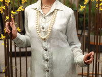 Grey Satin 2Pc Stitched - AL-2PS-LKS-846