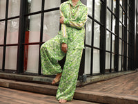 Green Satin 2Pc Stitched - AL-2PS-LKS-847