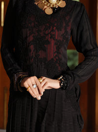 Black Georgette 2 Piece Formal Suit - LS-279